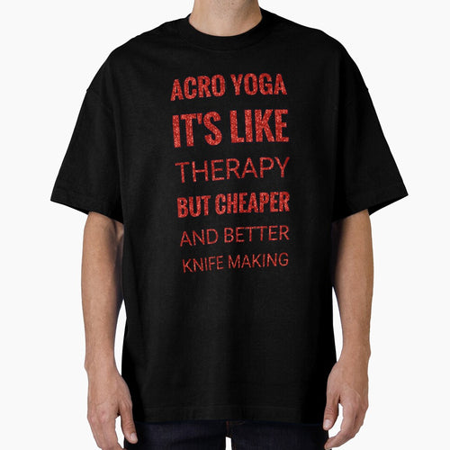 Acro Yoga It'S Like Therapy But Cheaper And Better Red Rhinestone by TheIconSmith