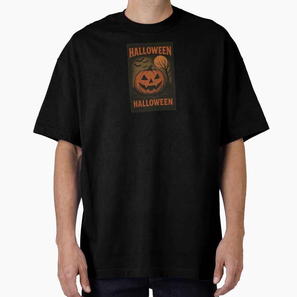 Retro Halloween Pumpkin — Vintage Horror Night Design by BlackStarShop77