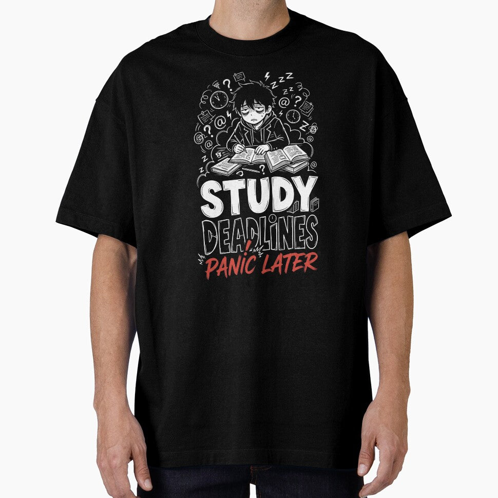 Study Deadlines Panic Later Student Meme by TheReezeStudio
