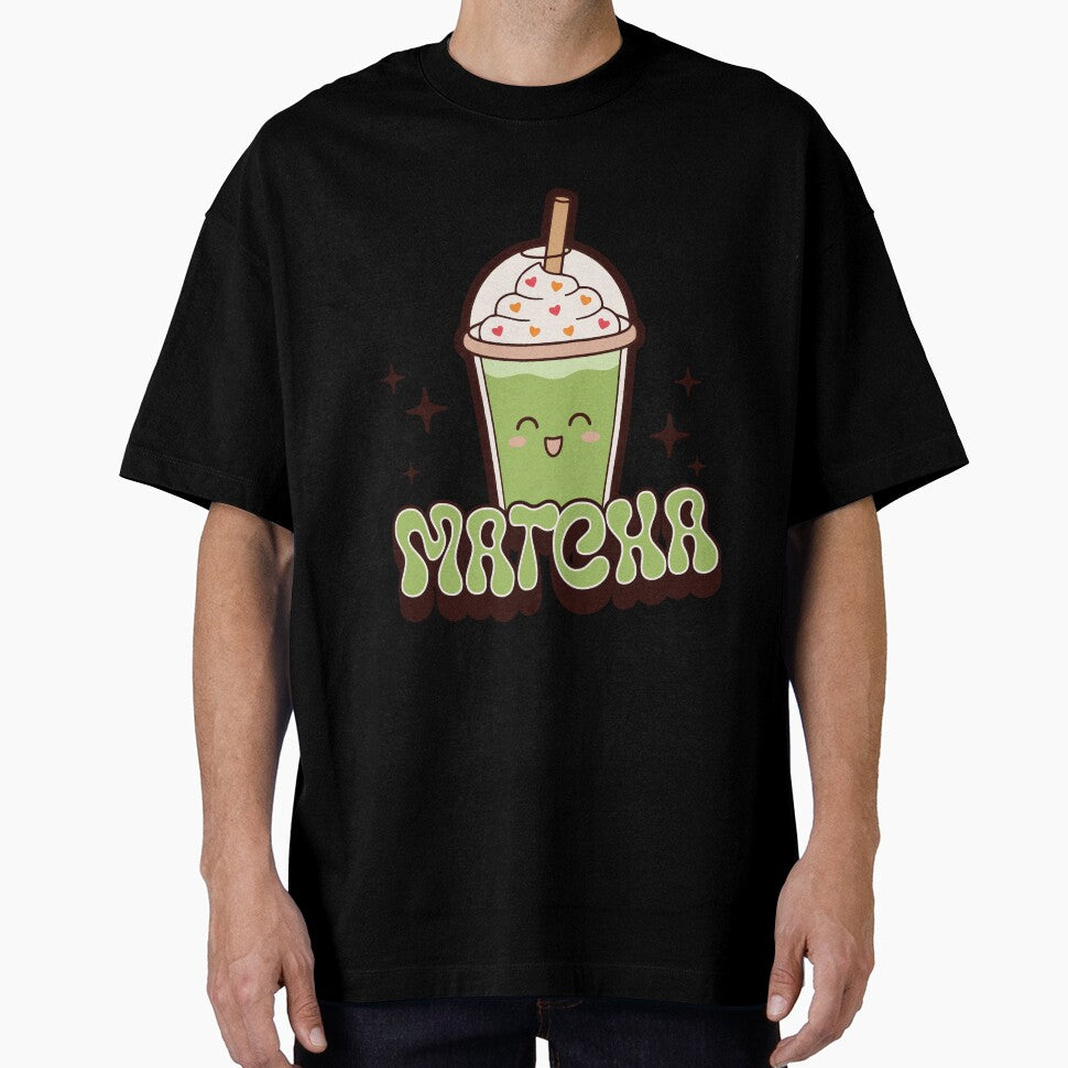 Cute Matcha Drink Illustration – Kawaii Green Tea Cup by Trend-Dify