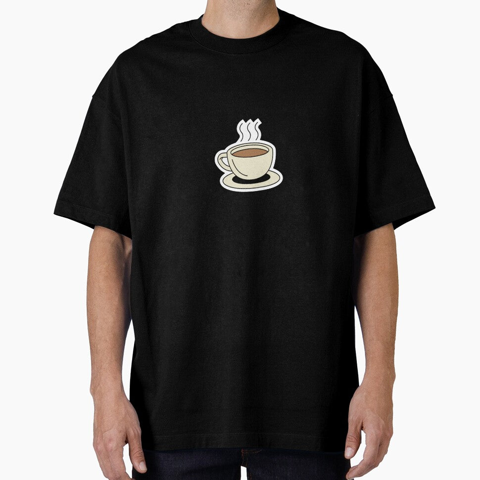 But First Coffee – Funny Coffee Quote T-Shirt Mug Sticker by QuirkyVibesByMe