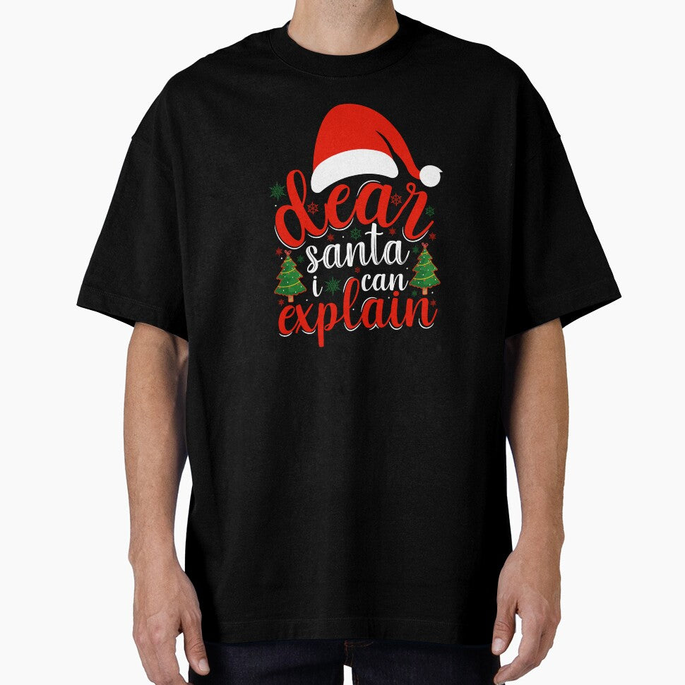 DEAR SANTA I CAN EXPLAIN FUNNY CHRISTMAS T-SHIRT by AllThatIsWelsh