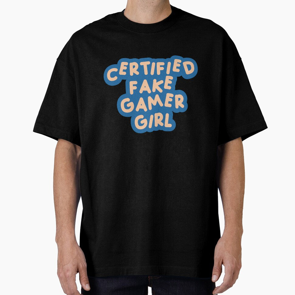 Certified Fake Gamer Girl Blue & Tan by FakeGamerGirls