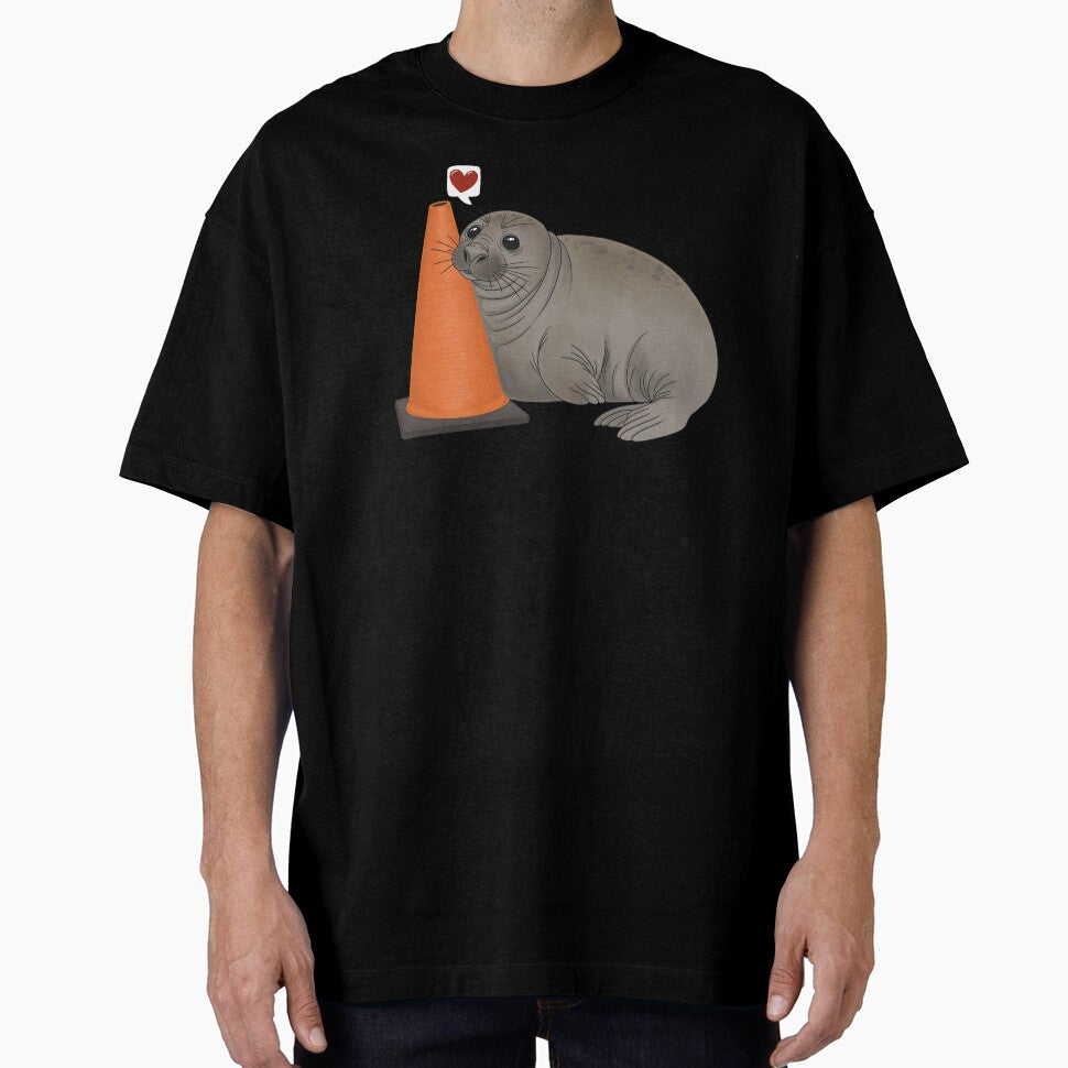 Neil the seal and his love of traffic cones by GummiesCo