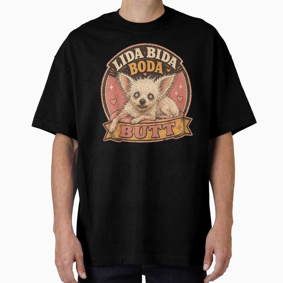 Lida Bida Boda Butt Funny Vintage Ugly Chihuahua Dog Portrait by LakenDraphil