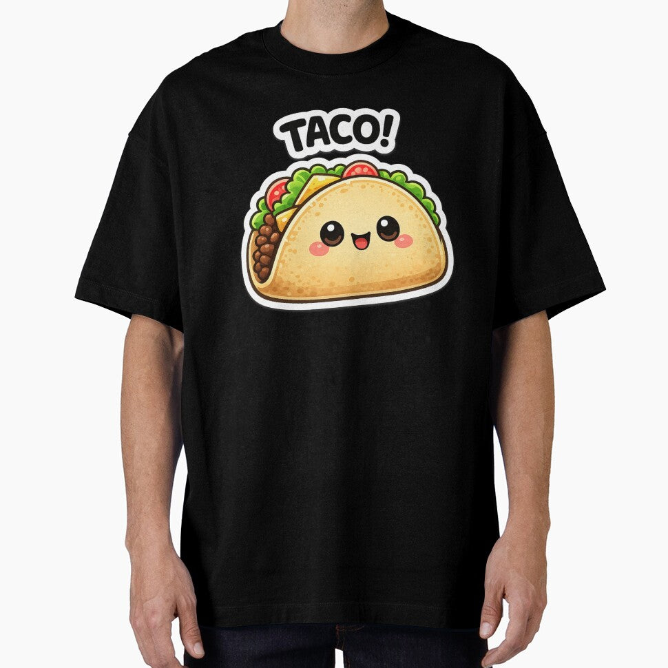 Smiling Taco with Toppings Cute Mexican Food Sticker by LongIslandDesgn