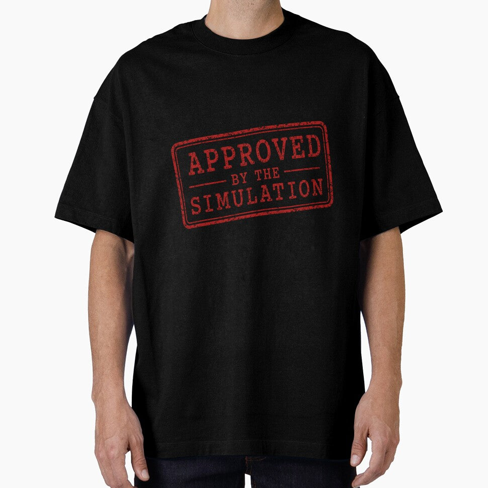 Approved By The Simulation Funny Matrix Distressed Stamp Meme by PixelPublishing