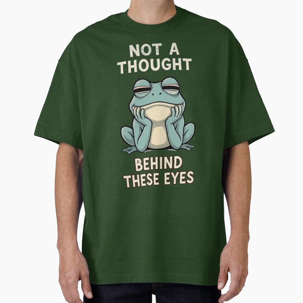 Not A Thought Behind These Eyes Cute Frog by BooDesignStudio