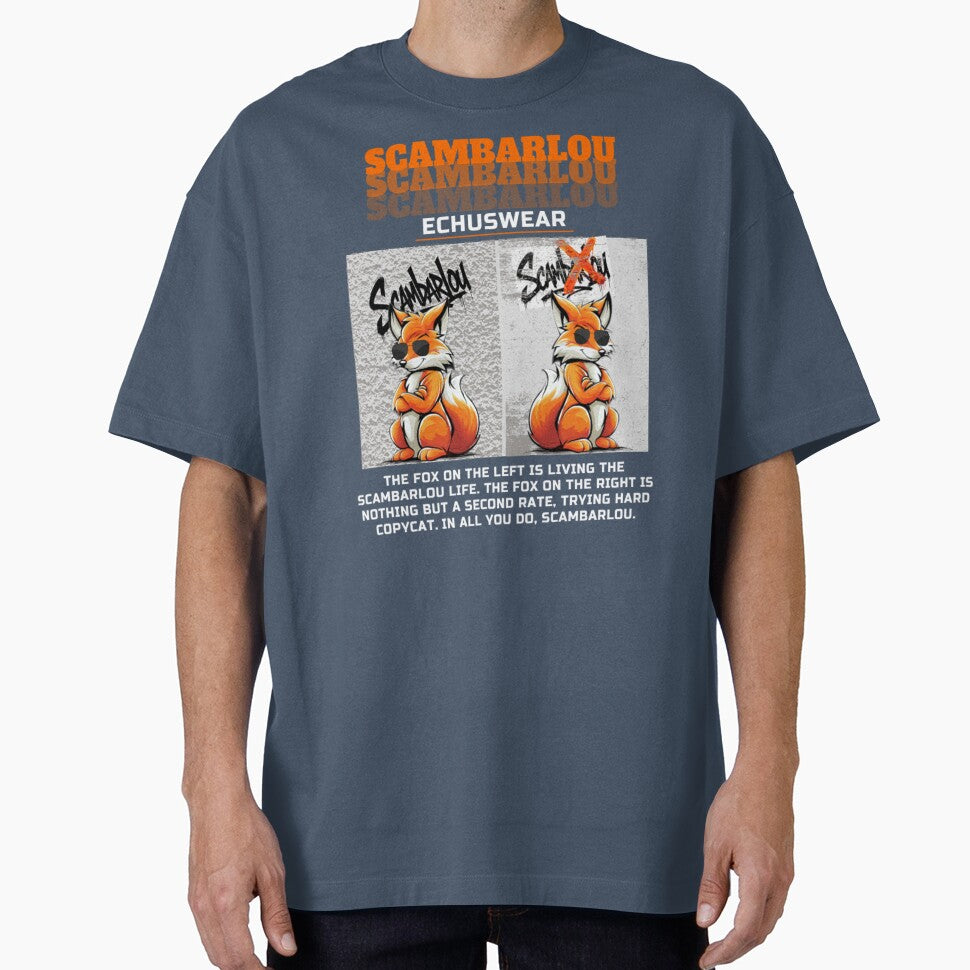 Second Rate Fox Funny Copycat Shirt White Text by Scambarlou Echuswear