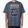 Trucker Eating Miles for Breakfast Retro by Proud Threads