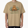 Less Drama More Peace Capybara Shirt – Mindfulness Retro Graphic Tee by  MAD's Recreation Studio