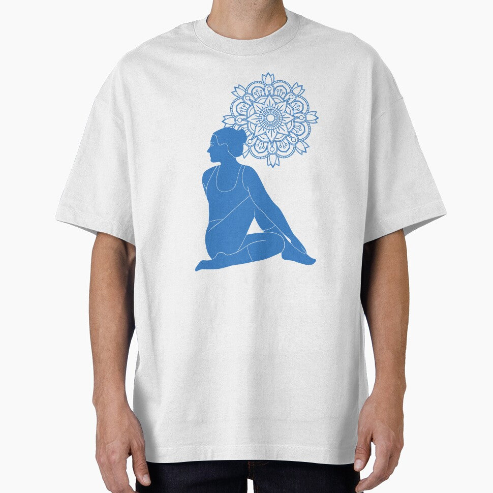 Half Lord of the Fishes Yoga Pose With Mandala by Laanas