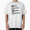 Eat Sleep Game Repeat Gamer Design by sweetsixty