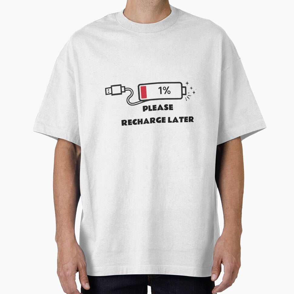 Please Recharge Later Tee by DesignTeamHub