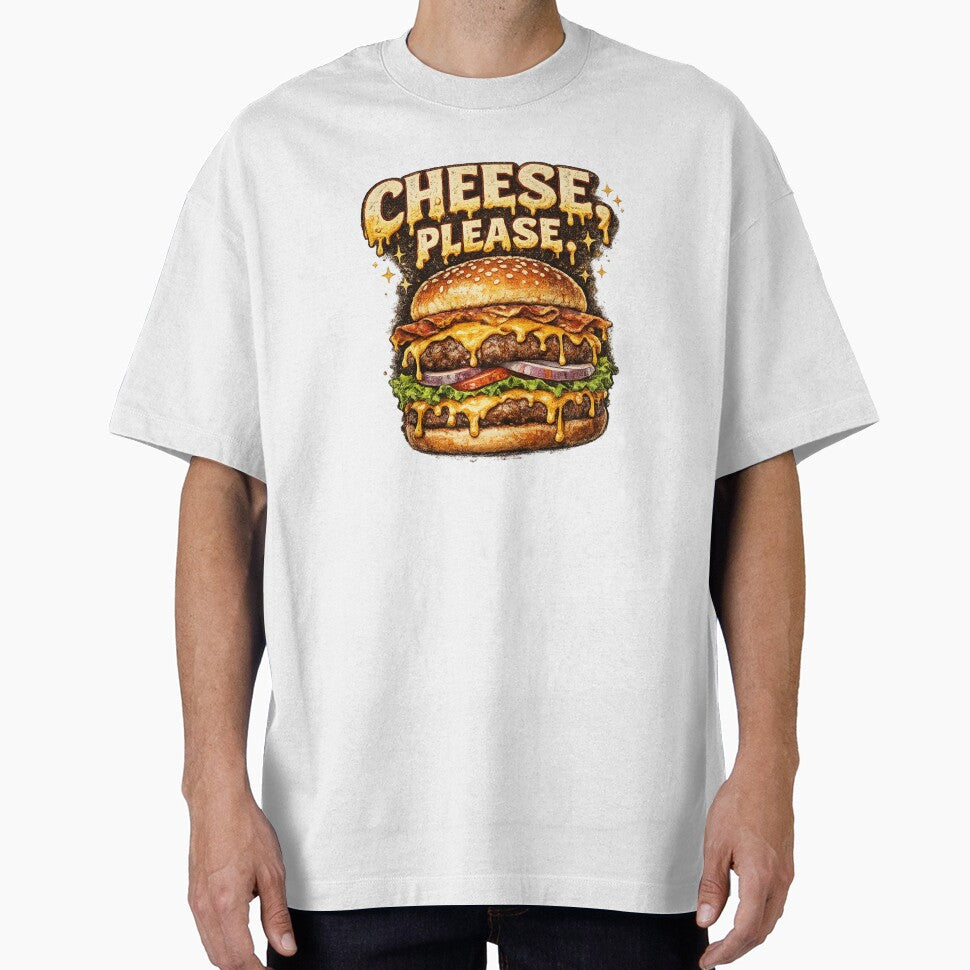 Cheese Please: Cute Kawaii Happy Burger Character Motivational by irfanshikh