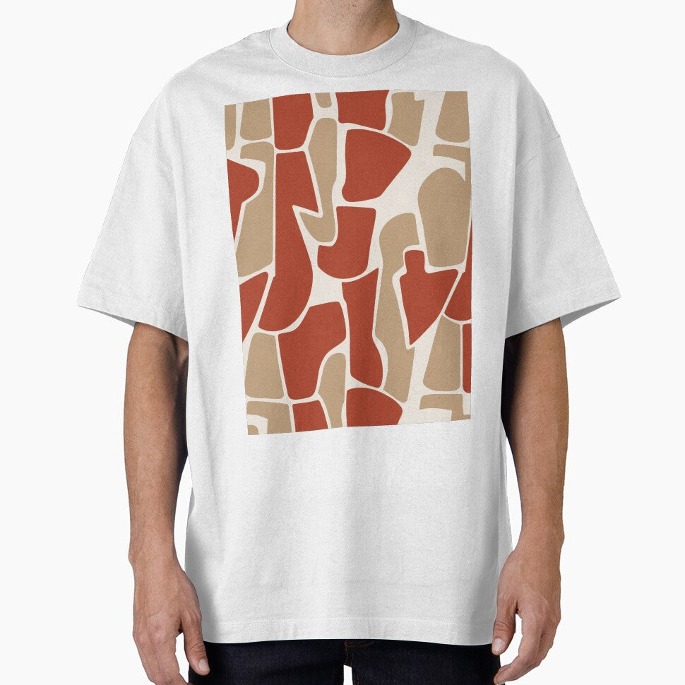 Terracotta Beige Abstract Pattern by imaniko