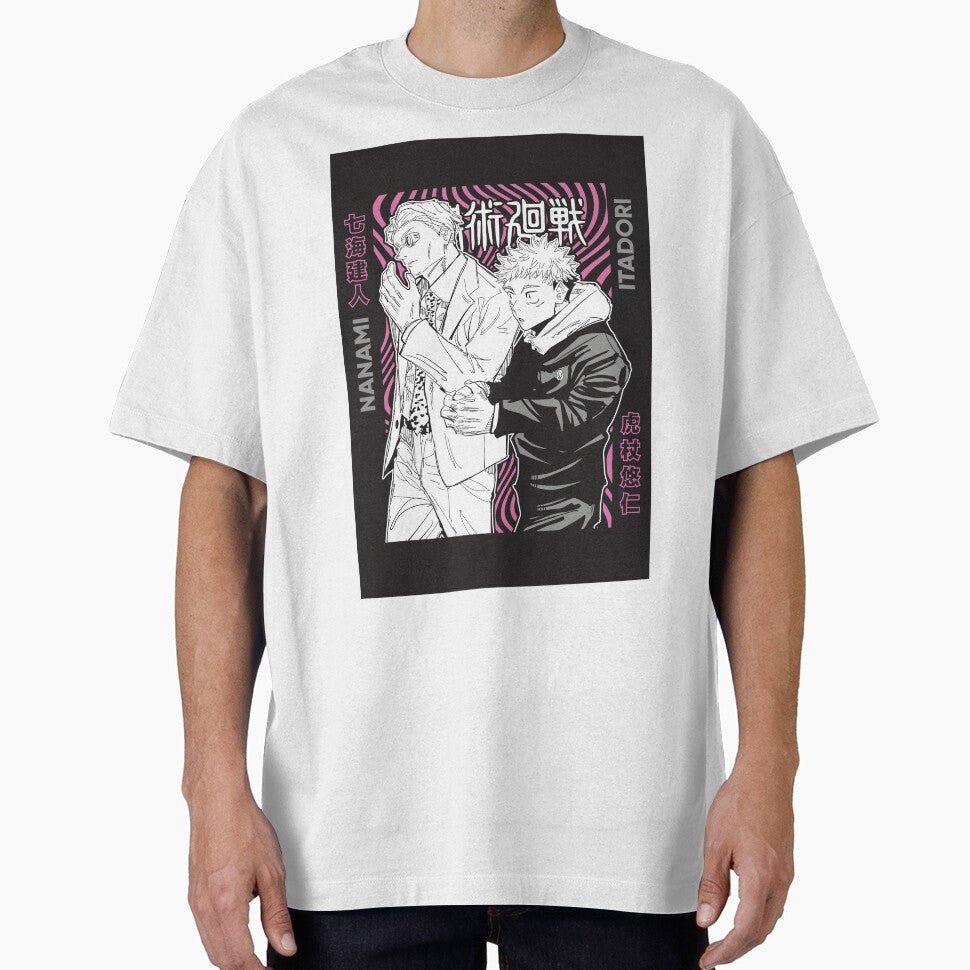 Jujutsu Anime Duo Streetwear Design – Manga Style Graphic Tee by sellstorm