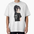 Goth Anime Girl with Barbed Wire Heart Shirt Grunge Aesthetic by jo-e-basta
