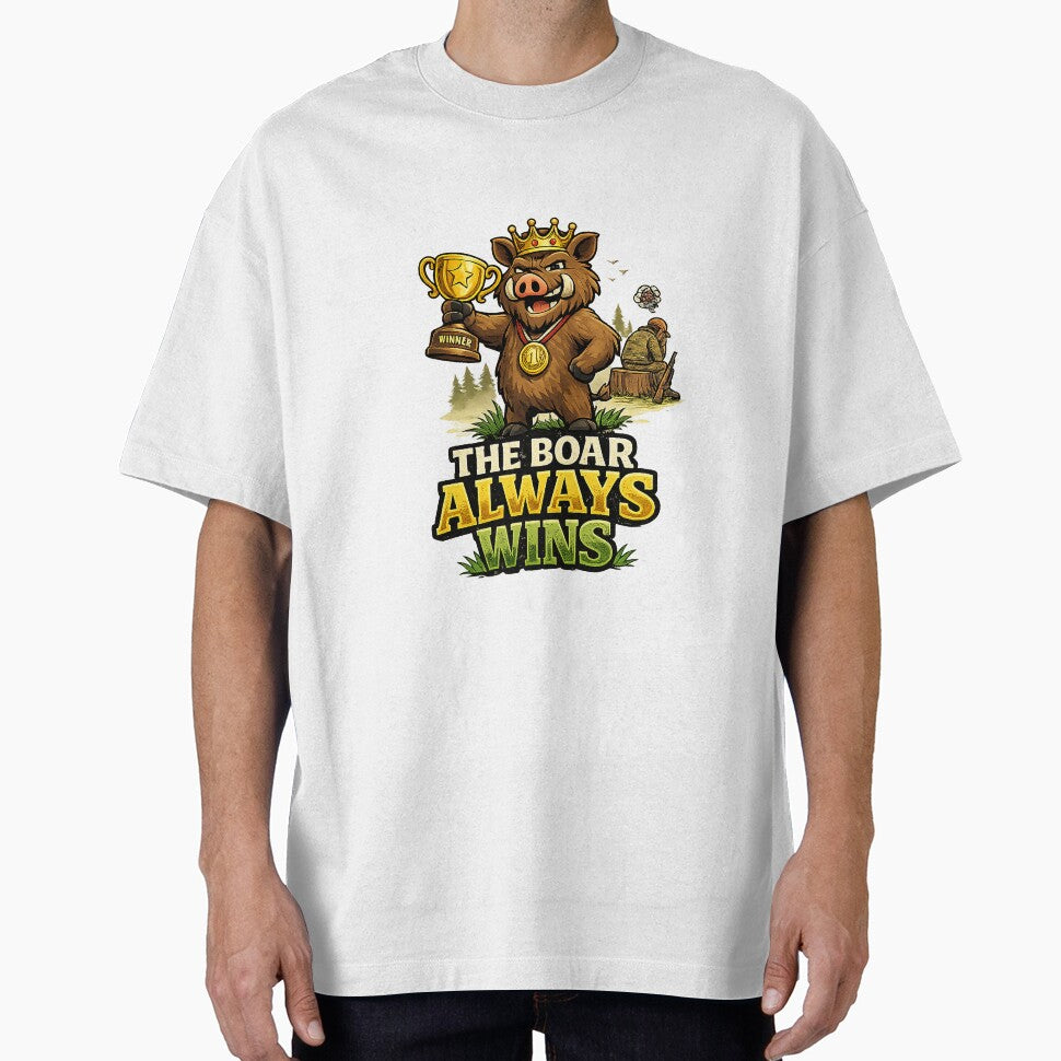 The Boar Always Wins Funny Hunting Wild Boar Design by C6S5M