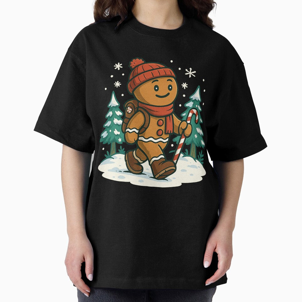 Hiking Christmas Hiker Gingerbread Man Women Kids Hiking by BlueBerry-Pengu
