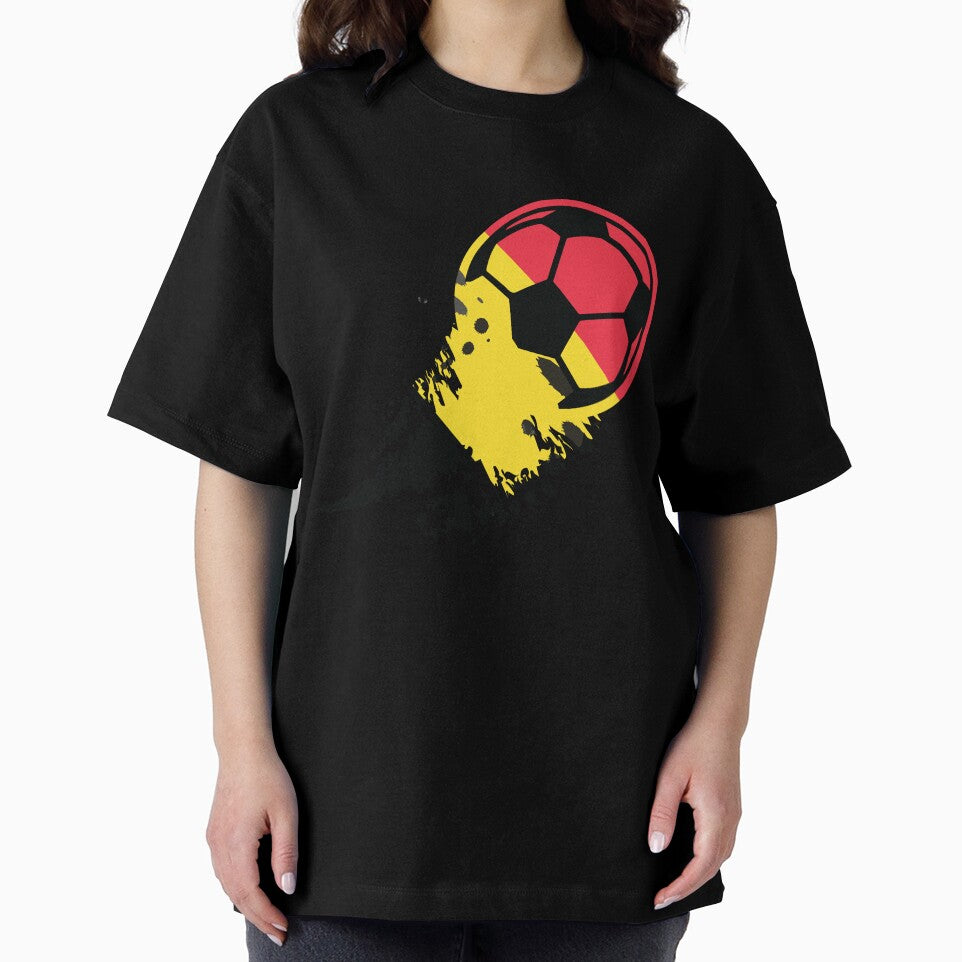 Belgium Soccer Flag Football with Paint Splatter Effect by Shiraufa