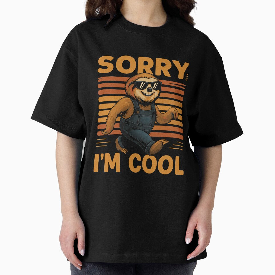 Cool Sloth with Retro Sunset Stripes by Spill & Signal