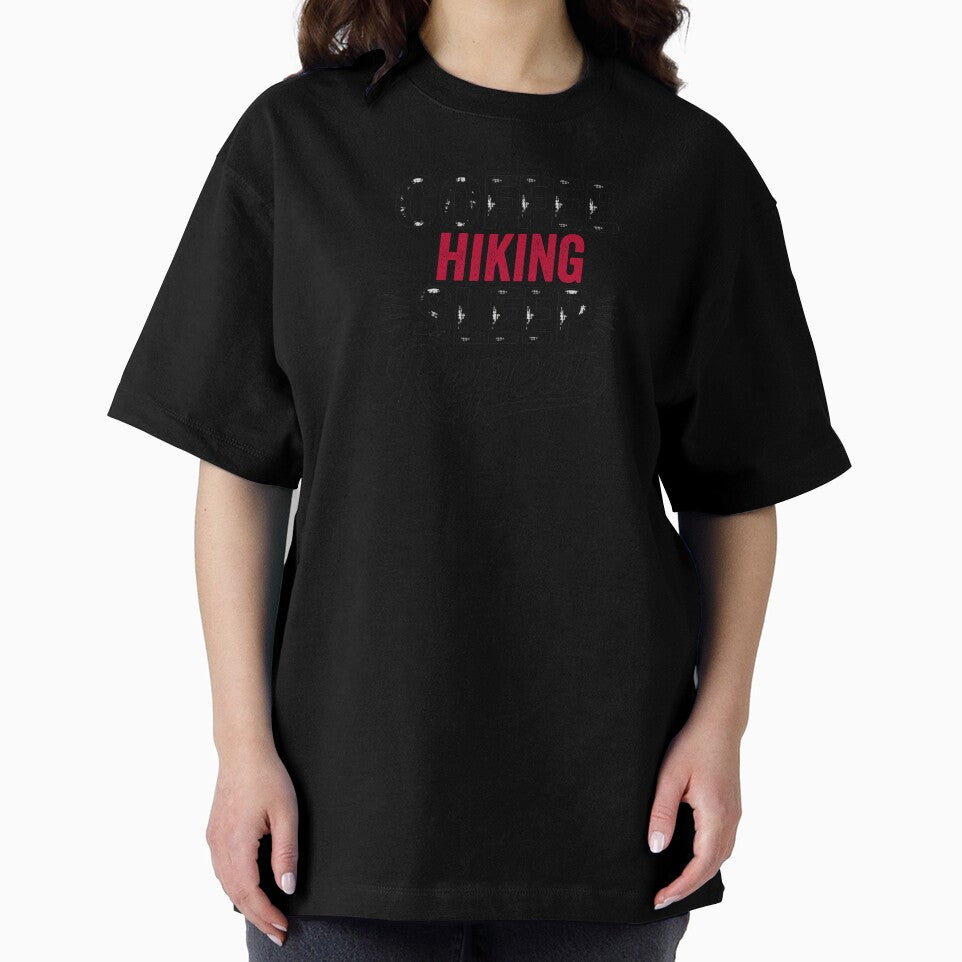 Coffee Hiking Sleep Repeat - Funny Hiking Lover by Watsonarts
