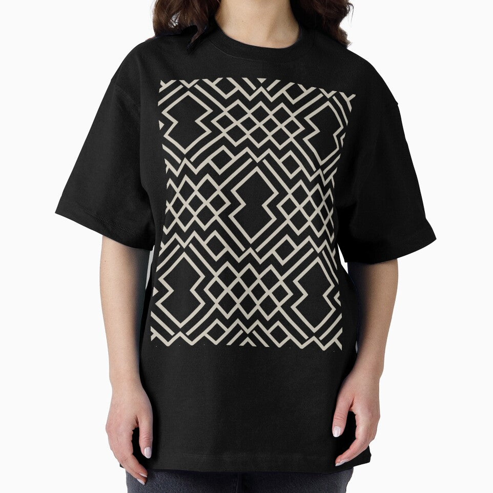 Black and Beige Modern Geometric Shape Pattern Pairs DE 2022 Trending Color Bay Salt DET642 by ColorOfTheYears