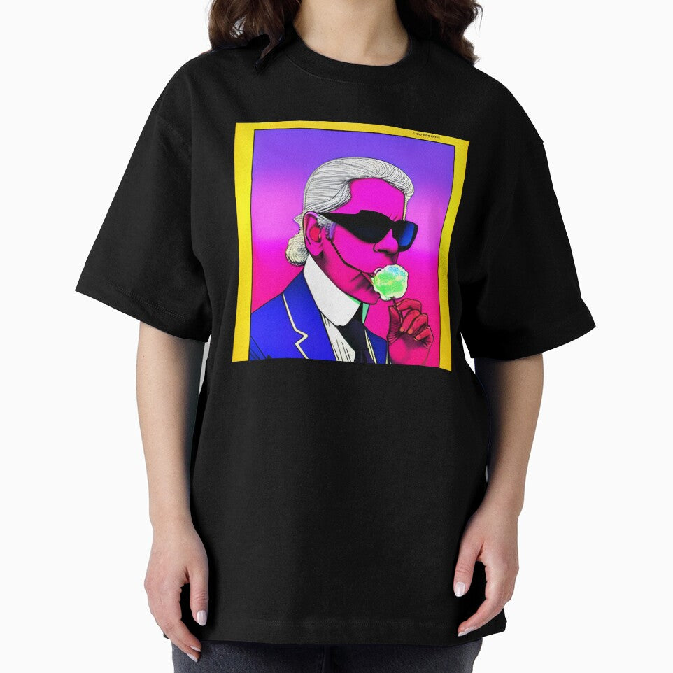 Karl Lagerfeld eats cotton candy by MelanieVerstr