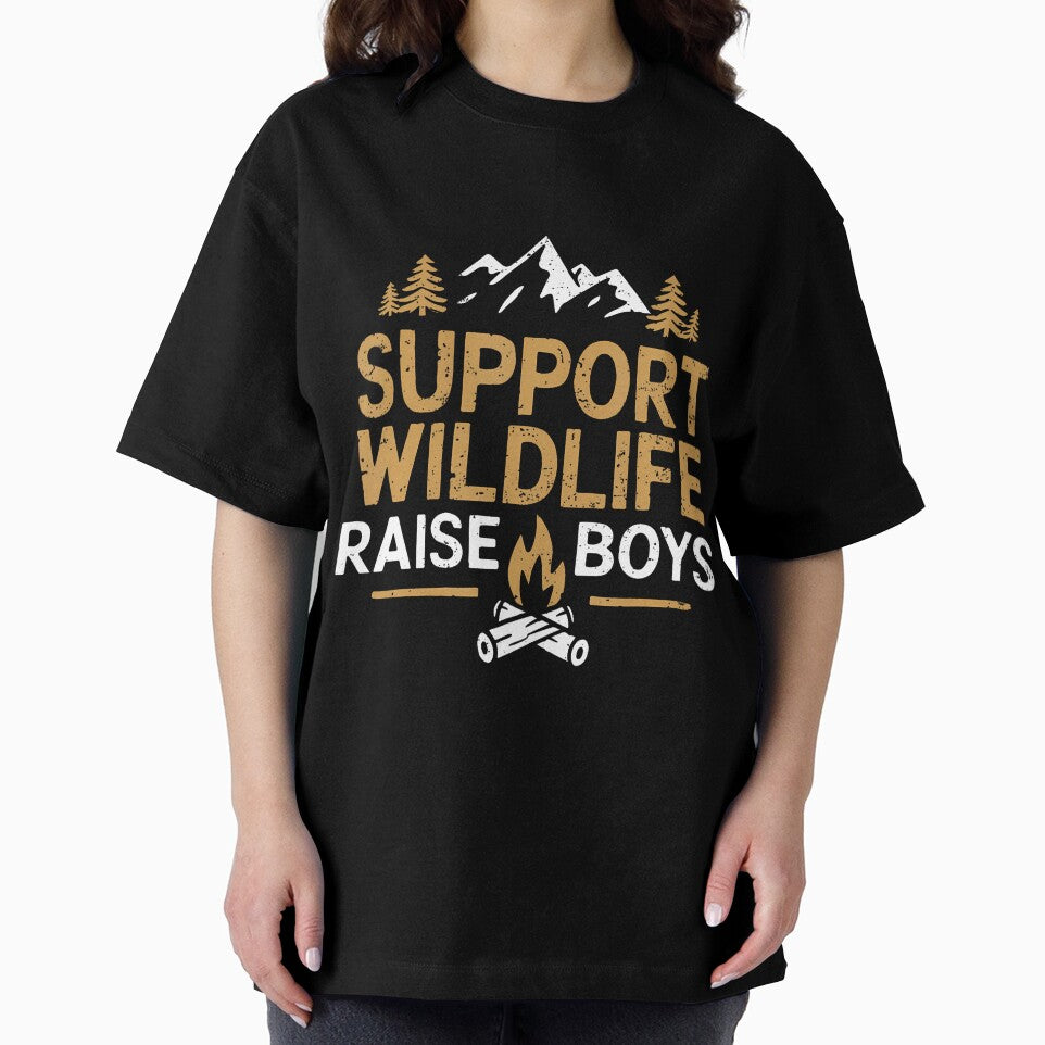 Support Wildlife Raise Boys Camping Outdoor Family Campfire by endabettyau
