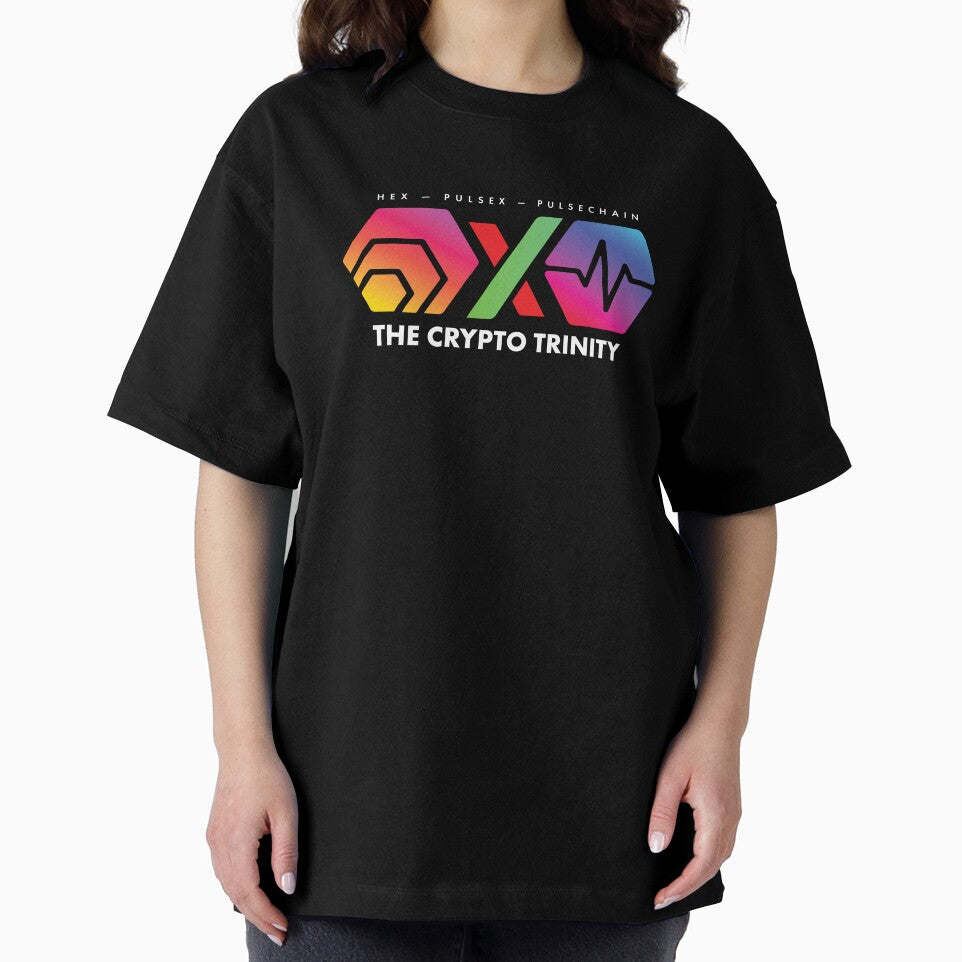 The Crypto Trinity (Hex, Pulsechain and PulseX) on Black by OnlyHexFans