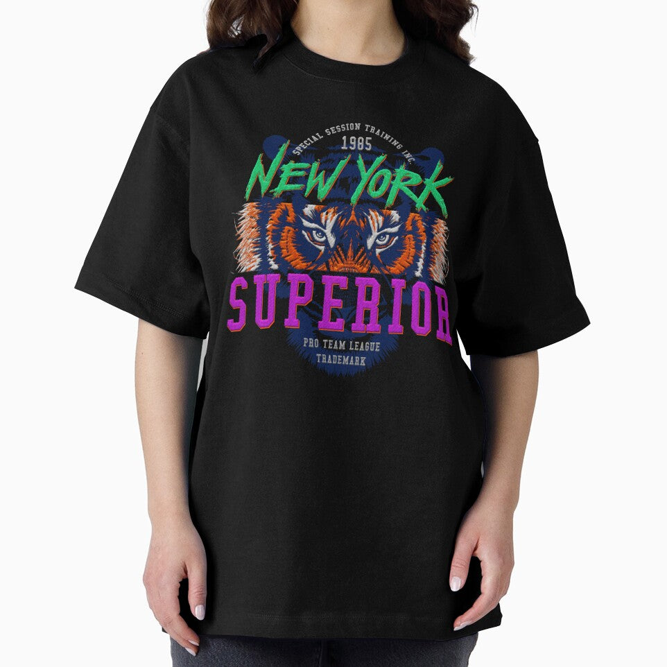 tiger new york superior - embroidery iron patch textured graphic artwork by hayrpictures