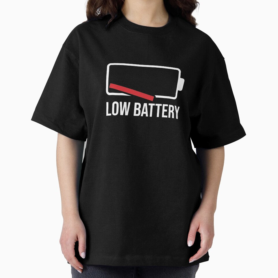 LOW BATTERY - Red Battery Icon Funny by Zazz Lee