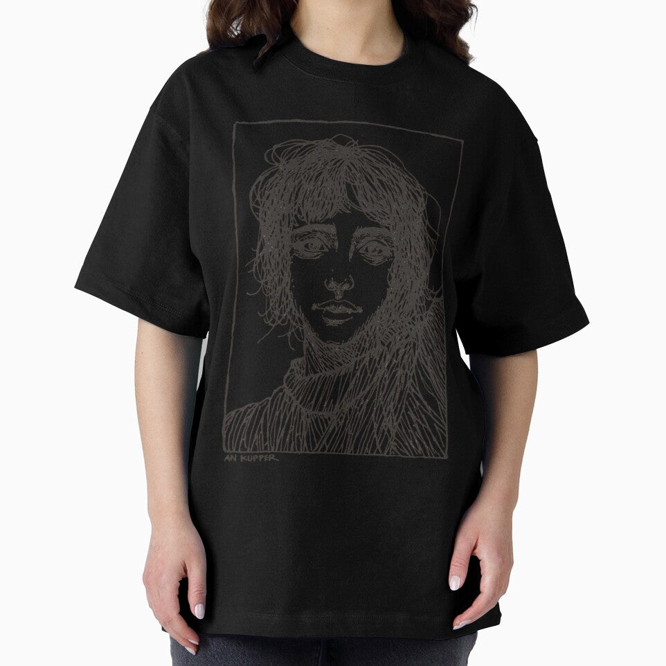 Dark Framed Portrait Sketch | Expressive Line Art Illustration by SoSpecialStore