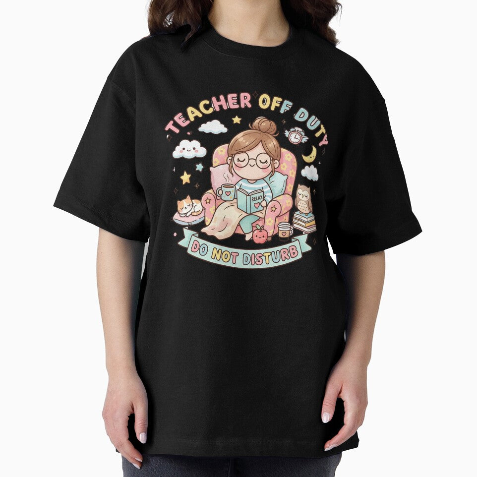 Kawaii Teacher Off Duty Do Not Disturb – Cute Chibi Reading Aesthetic by MyTutina