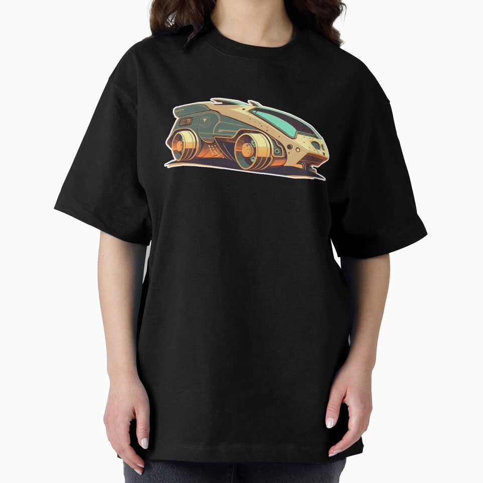 Futuristic Space Tank Car Ride Vaporwave Aesthetic Scifi Cyberpunk Automotive Sticker by mintflavor