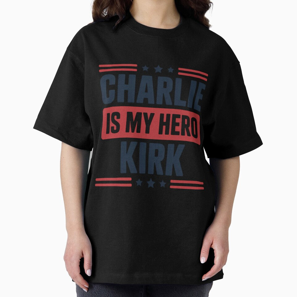Charlie Is My Hero Kirk – Bold Patriotic Typography Design by TakeOnline247