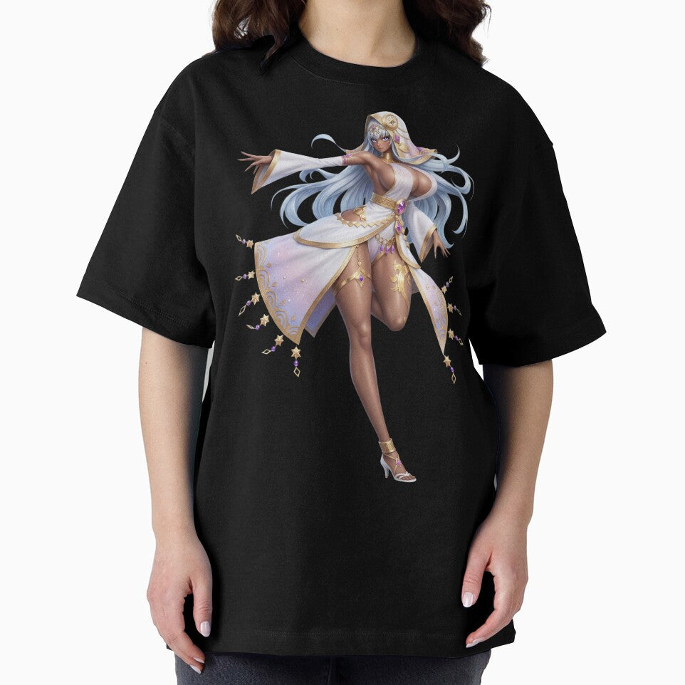Celestial Anime Sorceress Fantasy Warrior Girl | Egyptian Goddess Waifu Art by Aedition