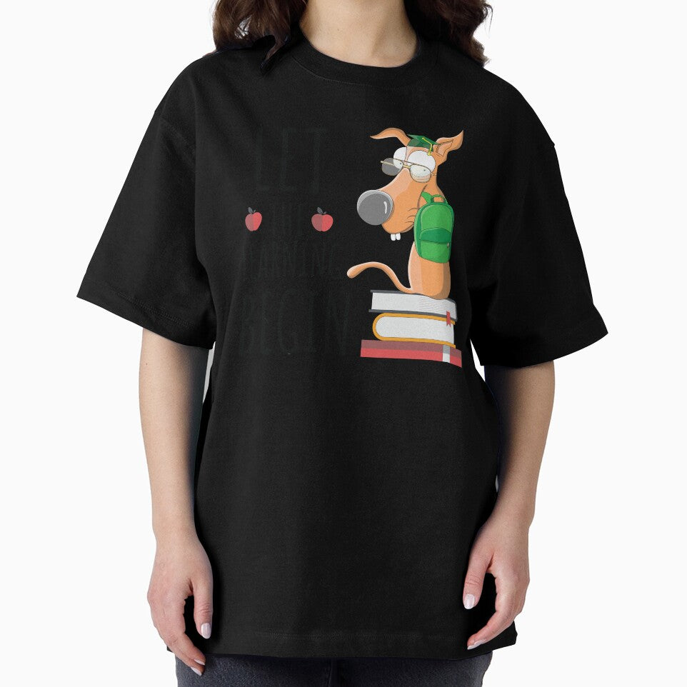 Let the Learning Begin Funny Student Dog Back to School First Day of School by dass-art