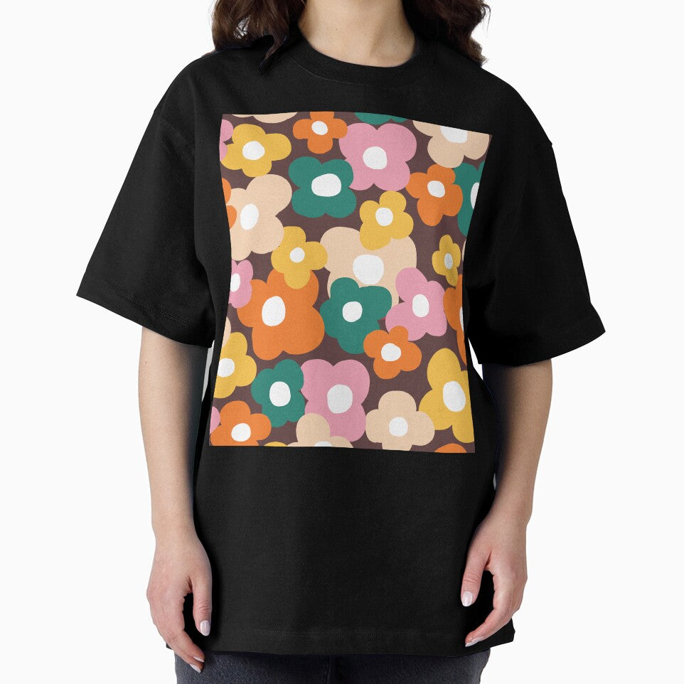 Groovy 70s Vintage Retro Flower Power in Autumnal Colors by Deutschic