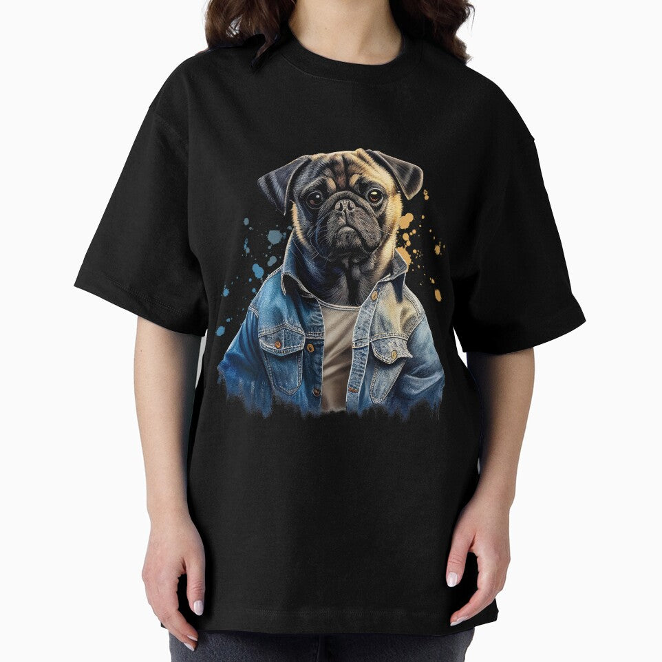 Watercolor Pug Dog Dog Clipart, Urban Art by RomanDigitalArt