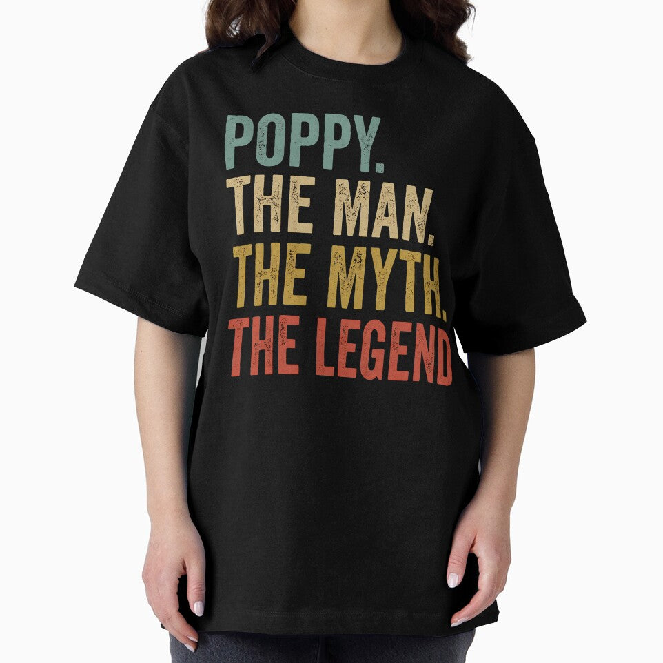 poppy the man the myth the legend retro fathers day by Artbyrome