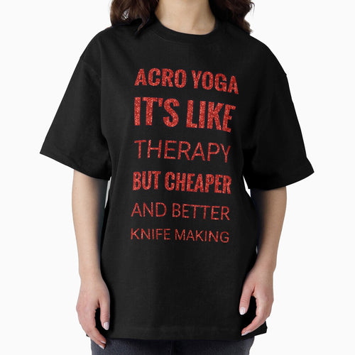 Acro Yoga It'S Like Therapy But Cheaper And Better Red Rhinestone by TheIconSmith