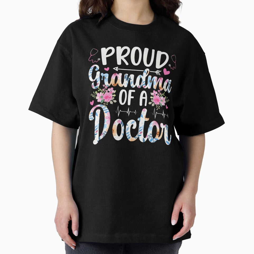 Proud Grandma of a Doctor Floral Stethoscope Medical Graduation Grandmother Gift Idea by StanaLuis