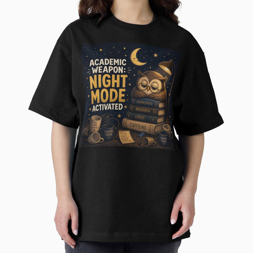 Academic Weapon Night Mode Activated – Cute Owl Student Art | Late Night Study Gift by irfanshikh