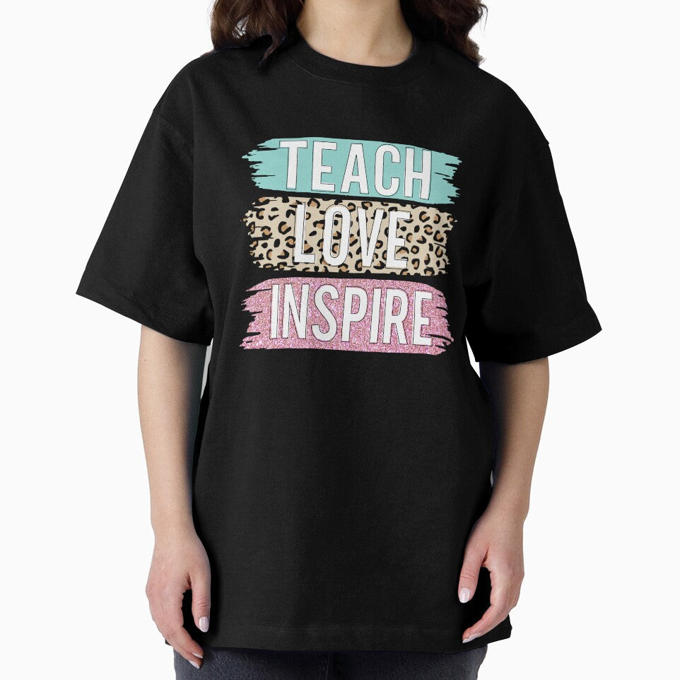 TEACH LOVE INSPIRE | Leopard print teacher's gift by ETIndustries
