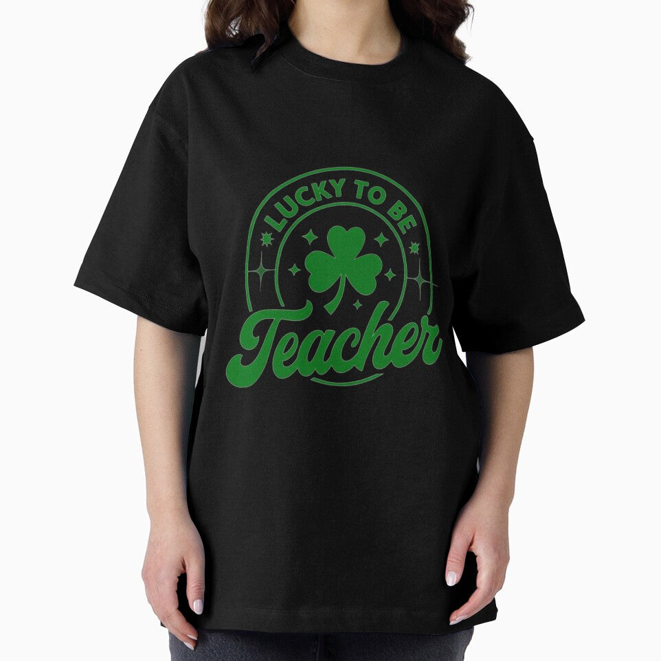 Lucky Teacher Shamrock Design - Green St. Patrick's Day Teacher Gift by Colorful-Garden