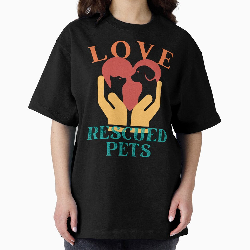 Love Rescued Pets Dog Cat Retro Vintage by facePale