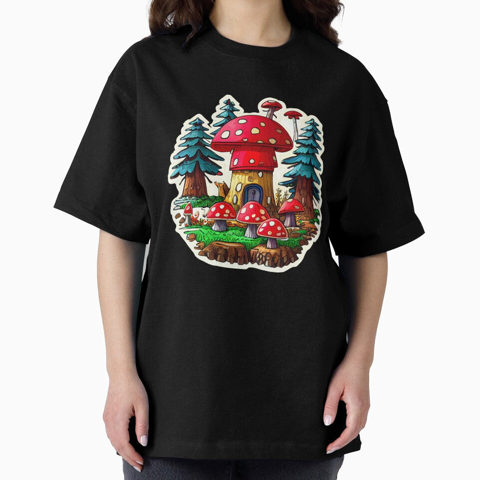 Cottagecore Cute Mushroom Village in Forest by dencha