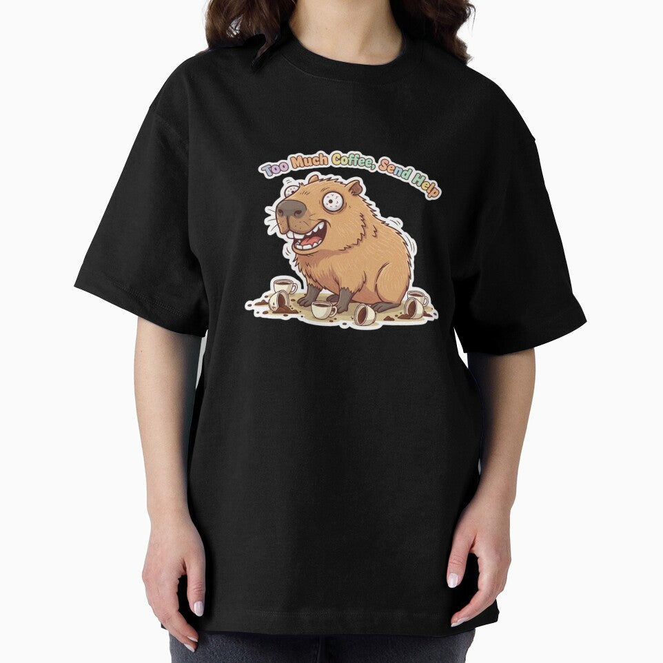 Capybara with Too Much Coffee – Funny Kawaii Animal by FRADEX STORE